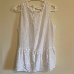 LOFT Dainty White Sleeveless Blouse